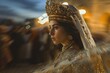 Beautiful queen Esther, Bible story.