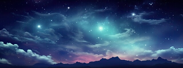 Wall Mural - colorful night sky background