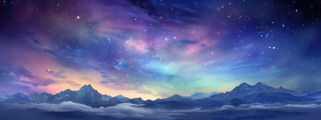 Wall Mural - colorful night sky background
