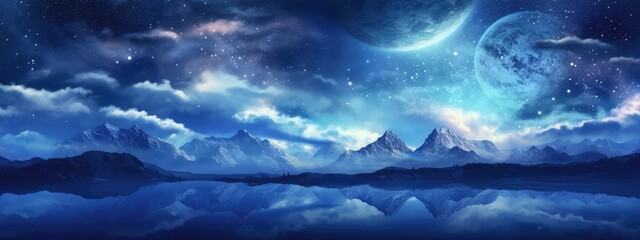 Wall Mural - colorful night sky background