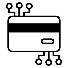 Poster - Credit Card solid glyph icon