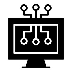 Poster - Digital Monitor solid glyph icon