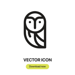 Poster - Owl icon vector. Linear-style sign for mobile concept and web design. Owl symbol illustration. Pixel vector graphics - Vector.	
