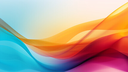 Wall Mural - Fluid Colorful Waves: Abstract background resembling vibrant, fluid waves with ample copy space for showcasing products or text, Background, Copy Space