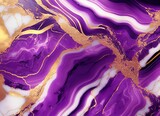 Fototapeta Lawenda - golden purple in marble design 
