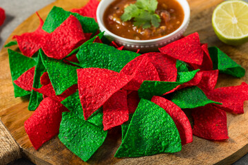 Sticker - Festive Red and Green Christmas Tortilla Chips