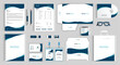 © Bixeliia - Office and business stationery set, Modern corporate brand identity template with digital elements. Vector company style for brand book and guideline. Minimal business stationery items.