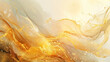 © Flow_control - Elegant swirls of gold and cream, abstract fluid art for luxurious backgrounds or sophisticated design elements.