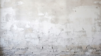 Wall Mural - Abstract texture stained stucco, old White brick wall background . Old white brick wall texture background. Old white brick wall as background texture close up. Horizontal textures in the room.