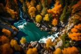 Fototapeta Panele - waterfall in the autumn