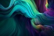 Vibrant abstract background with flowing blue, purple, and green streaks. Generative AI