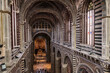 SIENA, ITALY - SEPTEMBER 23, 2023 - View to the nave of the cathedral in Siena, seen from the upper floor
