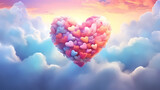 Fototapeta Niebo - Valentine's Day, hearts, Valentine's Day background, wedding background