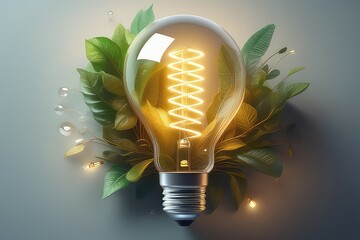 energy saving light bulb Generative IA