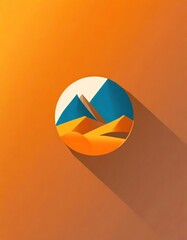 Wall Mural - Minimal landspace logo