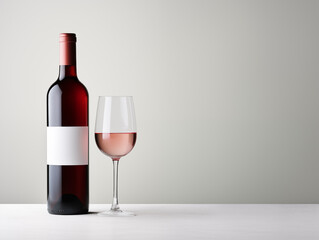 photo blank label, wine bottle beverage packaging and branding