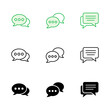 © AAVAA - Chat icon set. speech bubble icon. comment icon vector. message. contact us