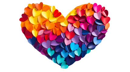 Wall Mural - hearts isolated on transparent background banner for mother's day, valentine's day. love concept.