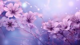 Fototapeta Kwiaty - Close-up of intricate violet blooms on a soft lavender background, capturing the essence of tranquility.