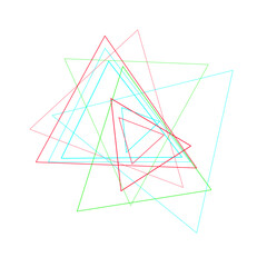 an abstract transparent triangle spiral burst design element.