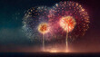 © seven sheep - Fireworks in the night sky. Fireworks display image.