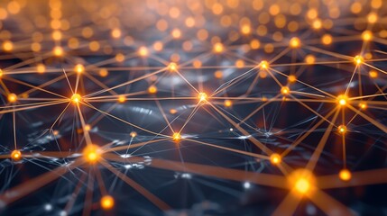 Concept of Network, internet communication. Technology Particle Abstract Background. Computing Background