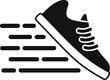 Fast run shoe icon simple vector. Velocity delivery. Fast boost scale