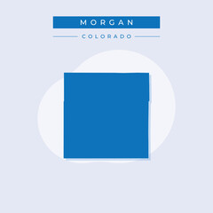 Vector illustration vector of Morgan map Colorado