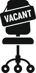 Sticker - Vacant job chair icon simple vector. Career interview. Work employee company