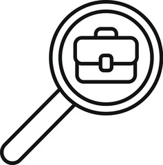 Canvas Print - Search hunting boss icon outline vector. Discovery work. Career candidate