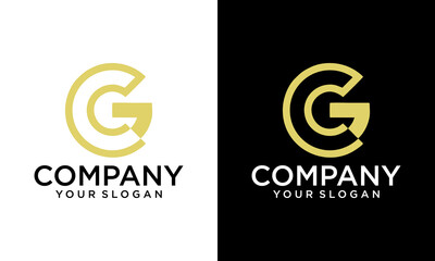 Wall Mural - CG Logo, CG Monogram, Initial CG Logo, Letter CG Logo, Creative Icon, Modern, Vector