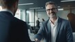 © Paul - Collaboration Ritual: Business Handshake Marks a Successful Office Meeting. Generative AI