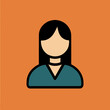 © Nouman - Girl Flat icon colorful vector