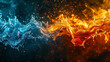 © Adam - Fire Clashing With Water Concept Background