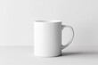 white mug mockup with grey background