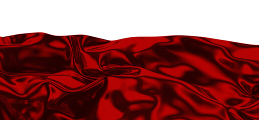 Poster - Abstract red cloth falling. Satin fabric flying in the wind