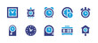 Clock icon set. Duotone color. Vector illustration. Containing clock, big ben, time, wall clock, clocks, alarm clock.