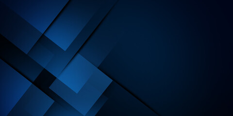 Wall Mural - modern abstract gradient dark navy blue banner background