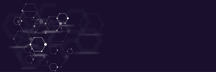 Abstract technology futuristic network with dark background. Vector illustration, Digital technology and science background.