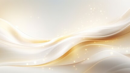 luxury with golden curve light effect decoration and bokeh white background.