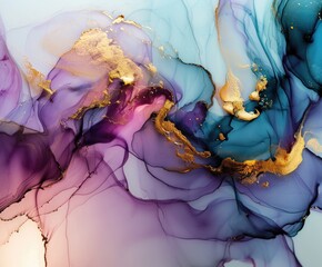 Wall Mural - abstract art with different patterns in oil canvas, compositions, design, created with ai