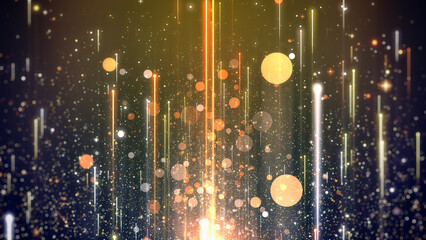 Wall Mural - luxury bokeh lights and star awards abstract background.