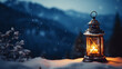 Lantern in the snow season