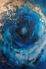 Sticker - abstract art with different patterns in oil canvas, compositions, design, created with ai