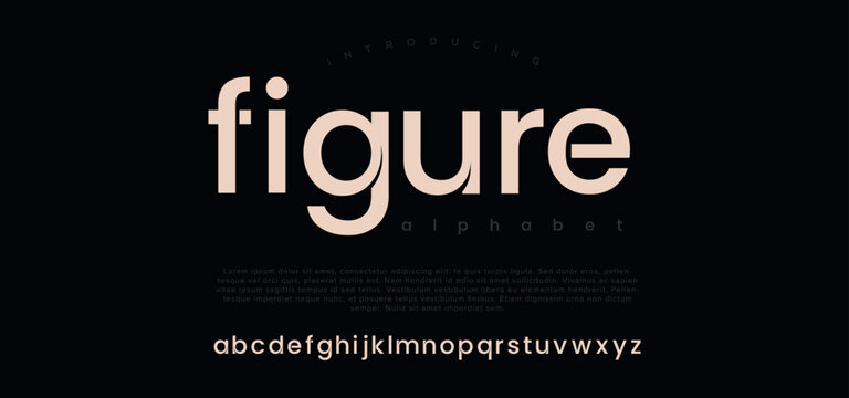 Figure Minimal font creative modern alphabet.