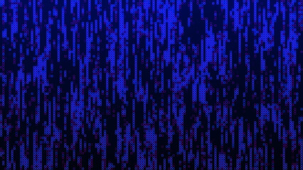 Wall Mural - Blue mosaic background in technology concept. Abstract blue LED squares. Technology digital square blue color background. Blue pixel grid background. 3D rendering