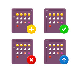 Aufkleber - File browser icon set with different pictograms. 3d vector icons set