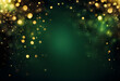© Hassan Rehman - glitter vintage lights background. black, green and gold. de-focused.