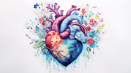 Wall Mural - hand painted heart