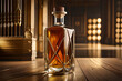  liquor decanter , precious ornamented bottle of bourbon whisky